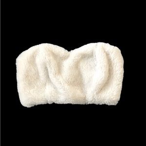 2 PIECE FUZZY MINI SKIRT AND BRALETTE